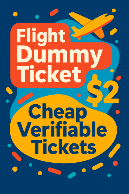 Screenshot of the flight booking form on a dummy ticket website